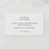 Turquoise en Gold Sunburst Retro Mode Boutique Visitekaartje (Achterkant)