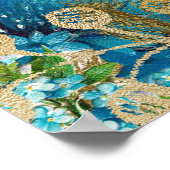  Turquoise en Gold Vrijgezellenfeest Welkom Poster (Hoek)