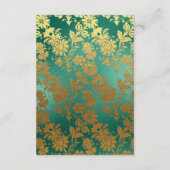  Turquoise en Gold Wedding Guest - Gegevens Informatiekaartje (Achterkant)