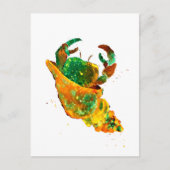 Turquoise en Golden Hermit Crab Briefkaart (Voorkant)