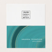 Turquoise en goud agaat visitekaartje (Buitenkant ongevouwen)