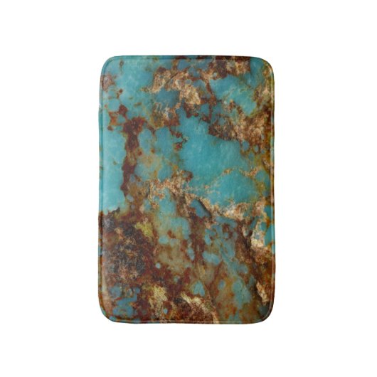 Turquoise en goud badmat (Voorkant Verticaal)