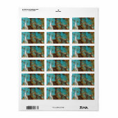 Turquoise en goud etiket (Full Sheet)