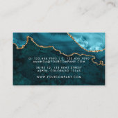 Turquoise en goud geode agaatsteen visitekaartje (Achterkant)