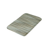 Turquoise en goud gestreepte patroon badmat (Gekanteld)