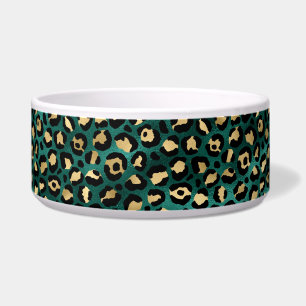 Turquoise en Goud Luipaard Serie Design 3 Kom
