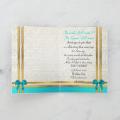 Turquoise en goud op damasvraag (Binnen)