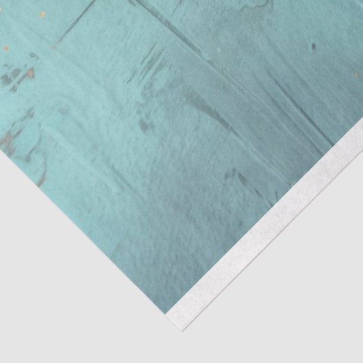 Turquoise en Gouden Blush Bloemen Tissuepapier (Detail)