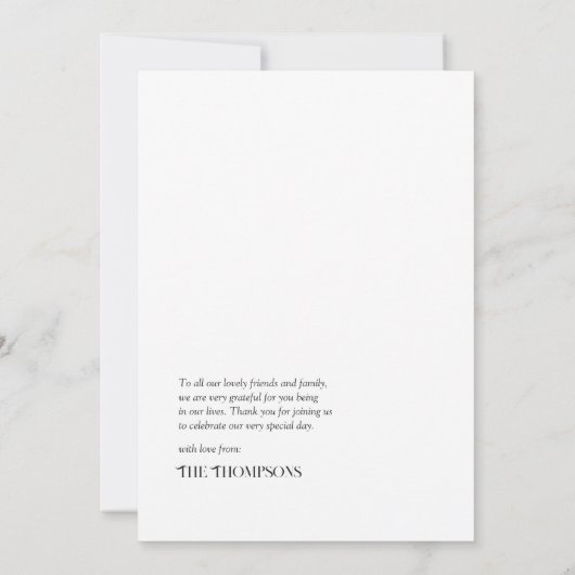  Turquoise en gouden bruiloft Bedankkaart (Achterkant)