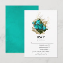 Turquoise en gouden bruiloft
