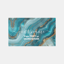 Turquoise en Gouden Glitter Agaat