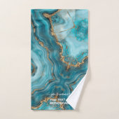Turquoise en Gouden Glitter Agaat Bad Handdoek (Handdoek)