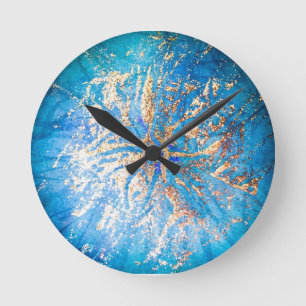 Turquoise en gouden klok