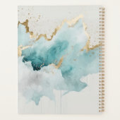 Turquoise en gouden marmer planner (Achterkant)