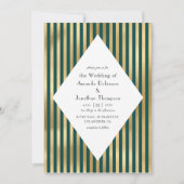 Turquoise en Gouden Paris Art Deco Bruiloft Kaart (Voorkant)