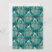 Turquoise en Gouden Paris Art Deco Bruiloft Kaart (Achterkant)