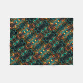 Turquoise en gouden patroon deken (Voorkant (Horizontaal))