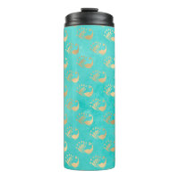 Turquoise en Gouden Pauw