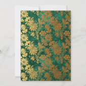 Turquoise en gouden virtuele douche kaart (Achterkant)