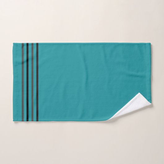 Turquoise en Gray Bad Handdoek (Handdoek)
