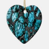 Turquoise en Gray Galactic Artistic Keramisch Ornament (Rechts)