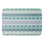 Turquoise en Gray Patterned Designer Badmat (Voorkant)
