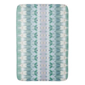 Turquoise en Gray Patterned Designer Badmat (Voorkant Verticaal)