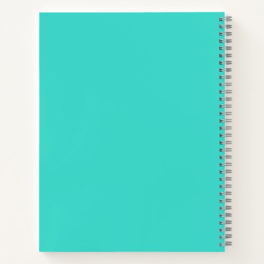 Turquoise en Gray Sketch Book Notitieboek (Achterkant)