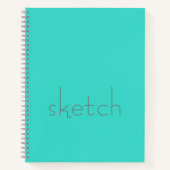 Turquoise en Gray Sketch Book Notitieboek (Voorkant)