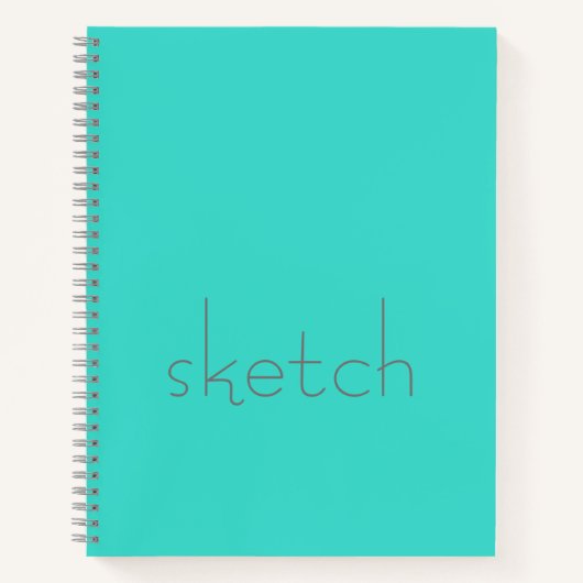 Turquoise en Gray Sketch Book Notitieboek (Voorkant)