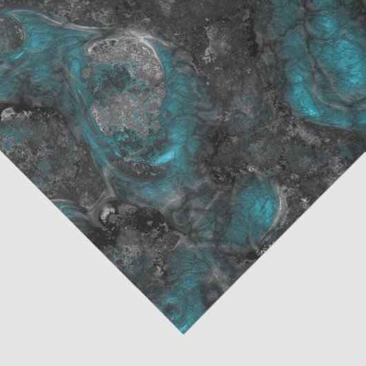 Turquoise en Gray Tissuepapier (Detail)