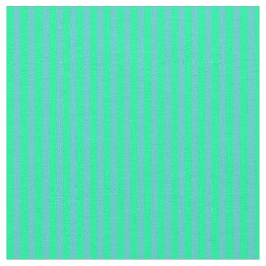 Turquoise en Green Stripes Stof (Close Up)