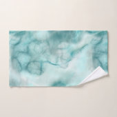 Turquoise en grijs Marmer abstract Bad Handdoek (Handdoek)