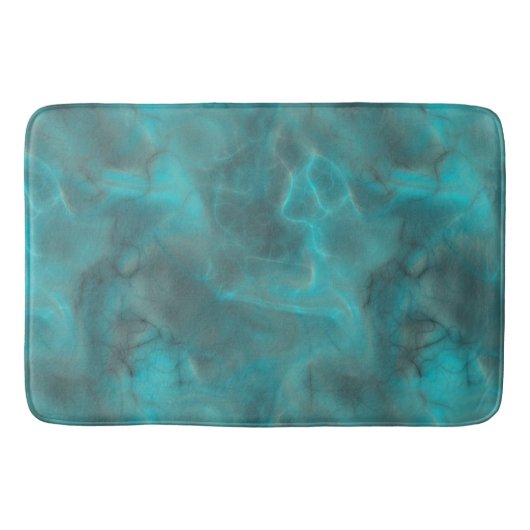 Turquoise en grijs Marmer abstract Badmat (Voorkant)