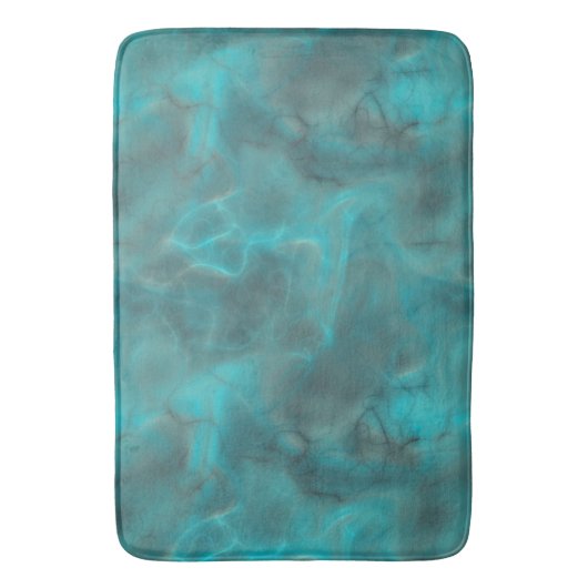 Turquoise en grijs Marmer abstract Badmat (Voorkant Verticaal)