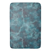 Turquoise en grijs Marmer abstract Badmat (Voorkant Verticaal)