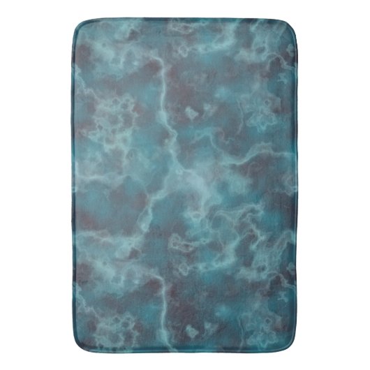Turquoise en grijs Marmer abstract Badmat (Voorkant Verticaal)