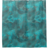 Turquoise en grijs Marmer abstract Douchegordijn (Voorkant)