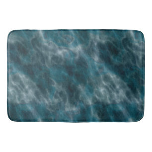 Turquoise en grijs water badmat