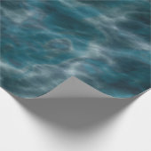 Turquoise en grijs water cadeaupapier (Hoek)