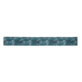 Turquoise en grijs water satijnen lint (Voorkant)