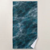 Turquoise en grijs water strandlaken (Voorkant)