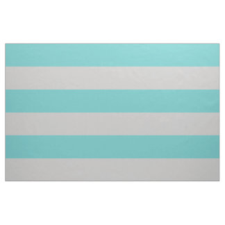 Turquoise en grijze brede strepen op grote schaal stof