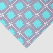 Turquoise en grijze geometrische patronen tissuepapier (Detail)