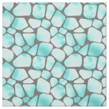 Turquoise en Grijze Giraffe Print