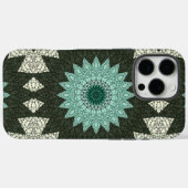 Turquoise en Groen Geometrisch Mandala Patroon Case-Mate iPhone Case (Achterkant (horizontaal))