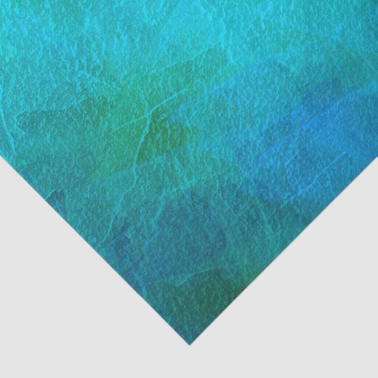 Turquoise en groene Abstracte kunst Tissuepapier (Detail)