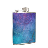 Turquoise en groene elegante lotusbloem heupfles (Rechts)