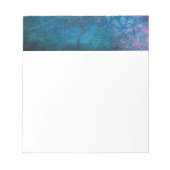 Turquoise en groene elegante lotusbloem notitieblok (Voorkant)