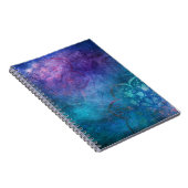 Turquoise en groene elegante lotusbloem notitieboek (Rechterzijde)